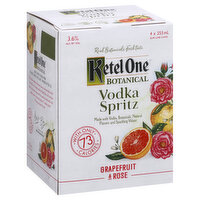 Ketel One Botanical Vodka Spritz, Grapefruit & Rose, 4 Each