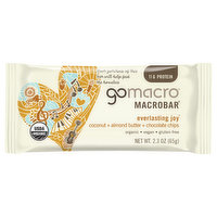 GoMacro MacroBar, Coconut + Almond Butter + Chocolate Chips, 2.3 Ounce