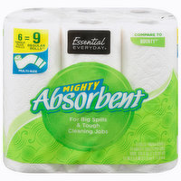 Essential Everyday Paper Towels, Absorbent, Mighty, 6 Each