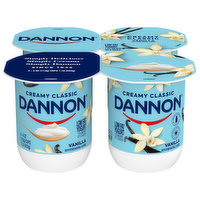 Dannon Yogurt, Lowfat, Creamy Classic, 4 Each