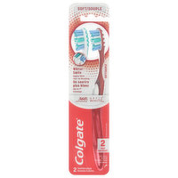 Colgate Toothbrush, 360 Degrees Advanced, Soft, 2 Pack, 2 Each