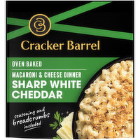 Cracker Barrel Sharp White Cheddar Oven Baked Macaroni & Cheese Dinner, 12.3 Ounce