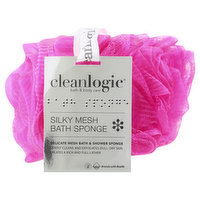 Cleanlogic Bath Sponge, Silky Mesh, 1 Each