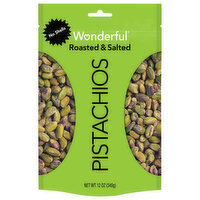 Wonderful Pistachios, Roasted & Salted, No Shells, 12 Ounce