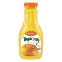 Tropicana 100% Juice, Original, Orange, No Pulp, 52 Ounce