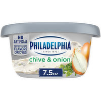 Philadelphia Chive & Onion Cream Cheese Spread, 7.5 Ounce