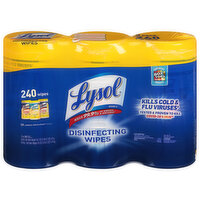 Lysol Disinfecting Wipes, Lemon & Lime Blossom Scent, 3 Pack