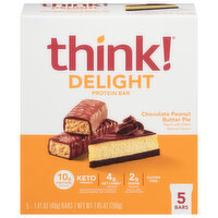 Think! Delight Protein Bar, Chocolate Peanut Butter Pie, 5 Pack, 5 Each