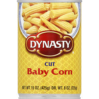 Dynasty Baby Corn, Cut, 15 Ounce