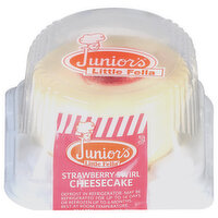 Junior's Little Fella Cheesecake, Strawberry Swirl, 4 Ounce