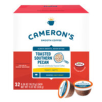 Cameron's Coffee, Smooth, Medium Roast, Toast Southern Pecan, Ecopod, 32 Each