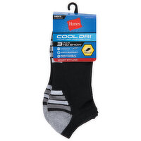 Hanes Cool Dri Socks, No Show, 6-12, Men's, 3 Each