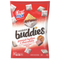 Muddy Buddies Chex Snack, Peanut Butter & Chocolate, Coated, 10.5 Ounce