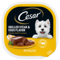 Cesar Dog Food, Canine Cuisine, Grilled Steak & Eggs Flavor, 3.5 Ounce