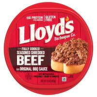 Lloyd's Beef, in Original BBQ Sauce, Seasoned Shredded, 15 Ounce