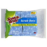 Scotch-Brite Sponges, Scrub Dots, Non-Scratch, 6 Pack, 6 Ounce