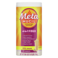 Metamucil Fiber Powder, 4-in-1, Unflavored, 28.1 Ounce