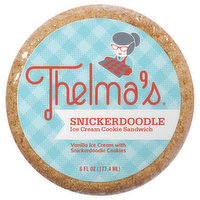 Thelma's Ice Cream Cookie Sandwich, Snickerdoodle, 6 Fluid ounce