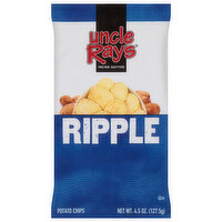 Uncle Ray's Potato Chips, Ripple, 4.5 Ounce