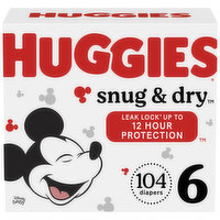 Huggies Snug & Dry Diapers, Disney Baby, 6 (Over 35 lb), 104 Each