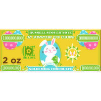 Russell Stover Easter Bunny Money Solid Milk Chocolate Bar, 2 Ounce