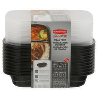 Rubbermaid Take Alongs Meal Prep Containers, Divided Rectangles, 10 Each