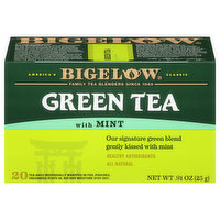 Bigelow Green Tea, with Mint, Tea Bags, 20 Each