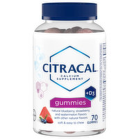 Citracal Calcium Supplement, +D3, Gummies, 70 Each