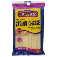 Haolam String Cheese, Low Moisture, Mozzarella, Part Skim, 6 Ounce