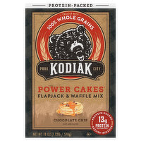 Kodiak Power Cakes Flapjack & Waffle Mix, Chocolate Chip, Protein-Packed, 18 Ounce