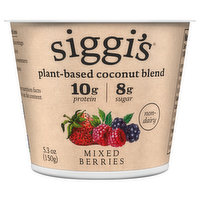 Siggi's Coconut Blend, Plant-Based, Mixed Berries, 5.3 Ounce