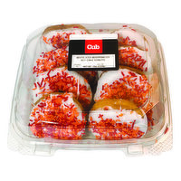 Cub Bakery White Iced with Sprinkles Cake Donuts, 8 Each