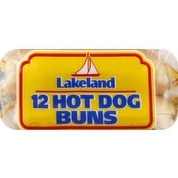 Lakeland Hot Dog Buns, Jumbo