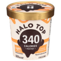 Halo Top Ice Cream, Caramel Cheesecake, Light, 1 Pint