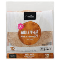 Essential Everyday Flour Tortillas, Whole Wheat, Soft Taco, 8 Inch, 10 Each