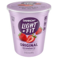 Dannon Light + Fit Yogurt, Original Strawberry, 32 Ounce