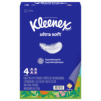 Kleenex Tissues, 3-Ply, 4 Each