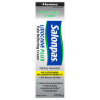 Salonpas Pain Relieving Cream, Lidocaine Plus, 3 Ounce