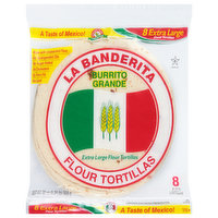 La Banderita Burrito Grande Flour Tortillas, Extra Large, 8 Each