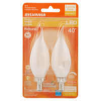 Sylvania Natural Light Bulbs, LED, Soft White Opale, 4.5 Watts, 2 Each