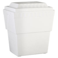 LiFoam Cooler, Styrofoam, White, Double 6 Pack, 1 Each