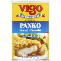Vigo Bread Crumbs, Panko, Seasoned Italian Style, 8 Ounce