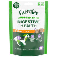 Greenies Supplements Dog Chews, Chicken Flavor, Digestive Health, Adult, 40 Each