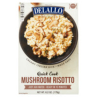 Delallo Risotto, Mushroom, Quick Cook, 6.2 Ounce