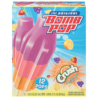 Bomb Pop Pops, Grape, Strawberry & Orange, Crush, 12 Each