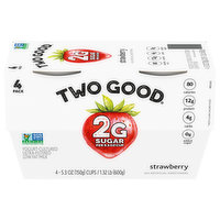Two Good Yogurt, Low Fat Milk, Strawberry, Ultra-Filtered, Cultured, 4 Pack, 4 Each