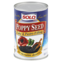 Solo Cake & Pastry Filling, Poppy Seed, 12.5 Ounce