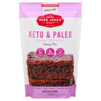 Miss Jones Baking Mix, Keto & Paleo, Fudgy Brownie, 10.57 Ounce