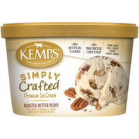 Kemps Simply Crafted Ice Cream, Roasted Butter Pecan, Premium, 1.5 Quart