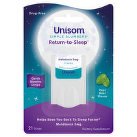 Unisom Simple Slumbers Melatonin, 3 mg, Cool Mint Flavor, 21 Each